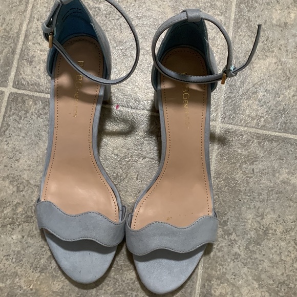 BCBGeneration Microsuede Ankle Strap Sandals with Block Heel - Picture 2 of 2